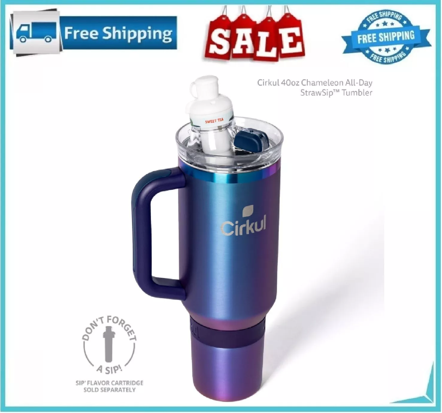Cirkul 40oz All-Day StrawSip Tumbler w/ New Cartridge
